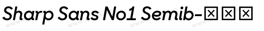 Sharp Sans No1 Semib字体转换